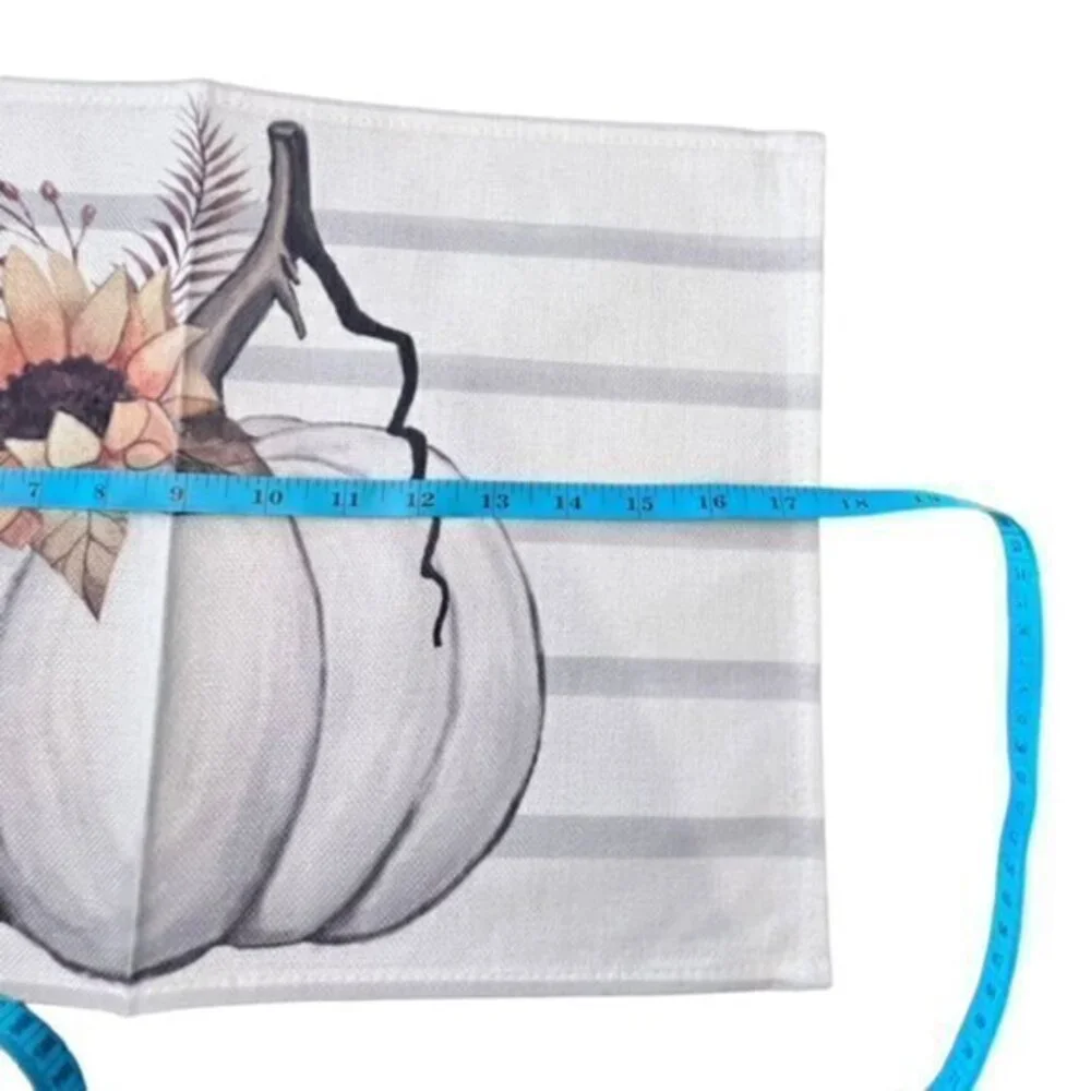 White Pumpkin Table Placemats Set Of 4 NEW FALL Boho Thanksgiving Coastal Farm‎